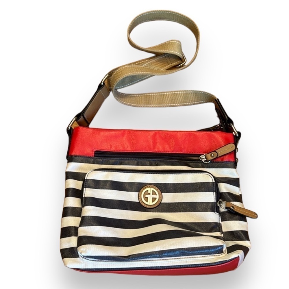 Giani Bernini America Patriotic Striped Crossbody Bag in Red/White/Blue